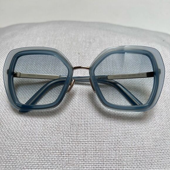 PRADA PR 53YS Gradient Sunglasses in Ceruleo Opal EUC MSRP $489
